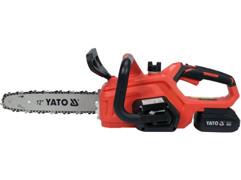 Пила цепная аккумуляторная YATO YT-828137, 18 В, шина 12", АКБ 4 Ач