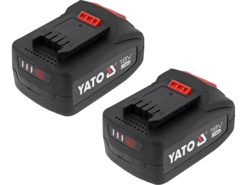 Шліфмашина кутова YATO акумуляторна безщіткова 2x Li-Ion 18В, 4 АГод, диск Ø= 125 мм, повільн. старт (YT-828252)