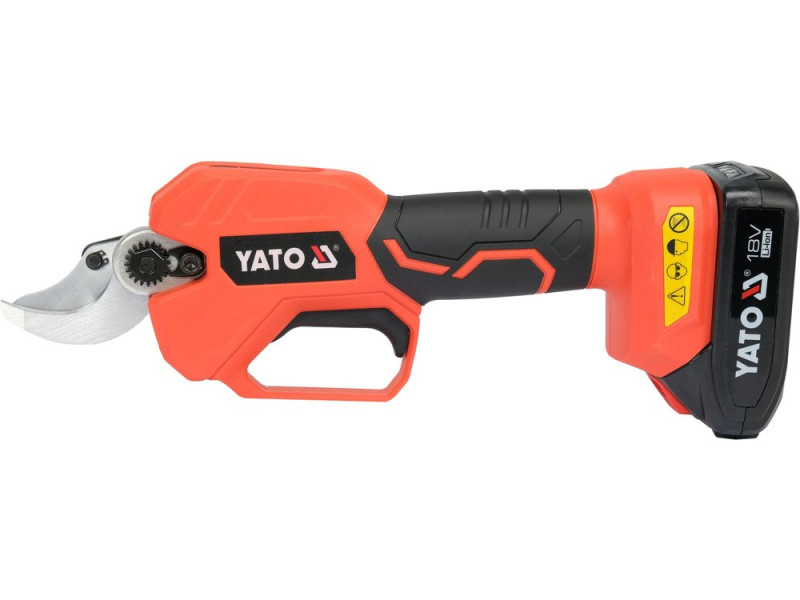 Секатор акумуляторний 18 В YATO YT-828377, різ 30 мм, 2 А·год, безщітковий
