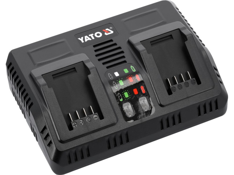 Зарядное устройство умное из охлаждения YATO для аккумул Li-Ion 18 В, 4,5 А, 2 термина, от сети 230 B (YT-828501)