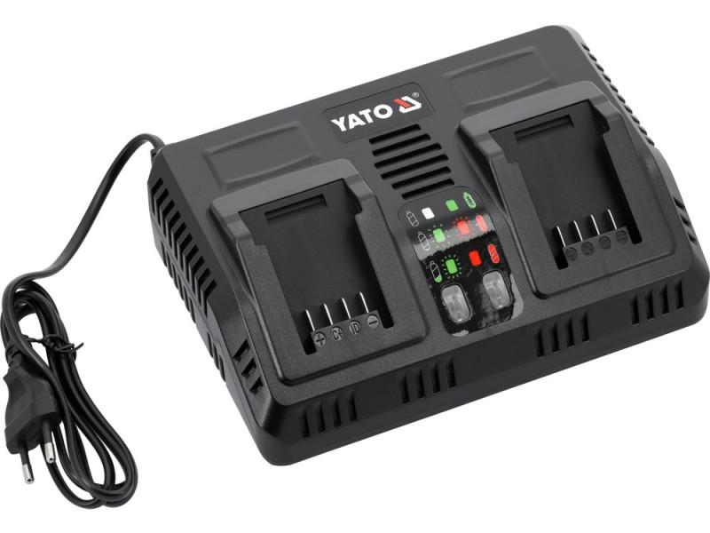 Зарядное устройство умное из охлаждения YATO для аккумул Li-Ion 18 В, 4,5 А, 2 термина, от сети 230 B (YT-828501)