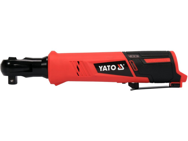 Трещотка ударная аккумуляторная бесщеточная YATO: Li-Ion 12 В, квадрат 1/2", 80 Нм(БЕЗ АККУМУЛЯТОРА) (YT-829021)