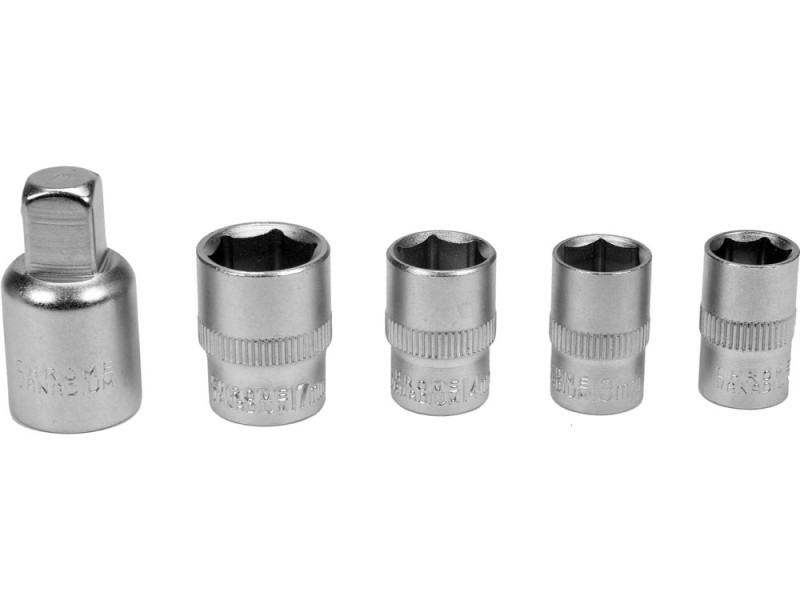 Тріщатка ударна акумуляторна YATO : Li-Ion 12 В, 2 Агод, 3/8", 45 Нм + 4 торцеві головки (YT-82902)
