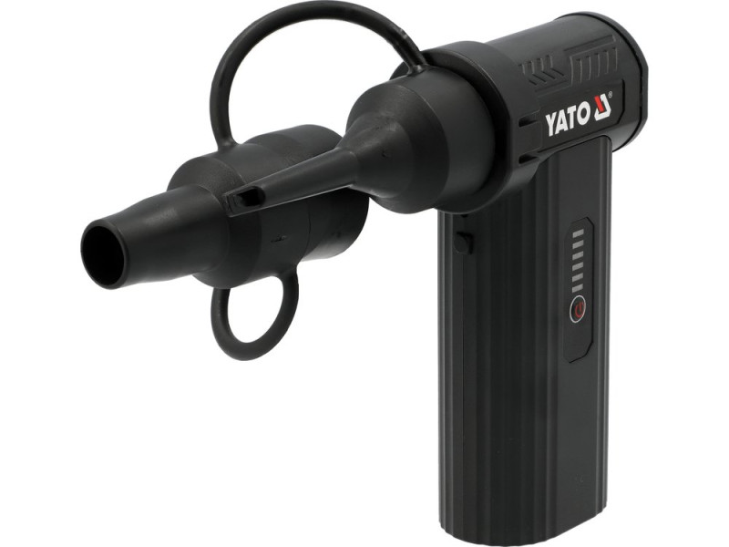 Воздуродувка YATO турбо мини аккумуляторная Li-Ion 7,4В 4 АГод, USB зарядка, с насадками (YT-82936)