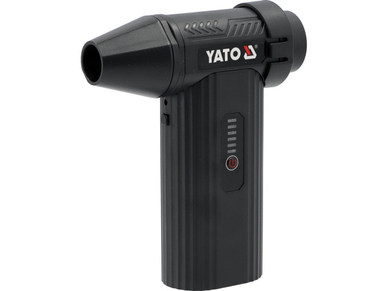 Воздуродувка YATO турбо мини аккумуляторная Li-Ion 7,4В 4 АГод, USB зарядка, с насадками (YT-82936)