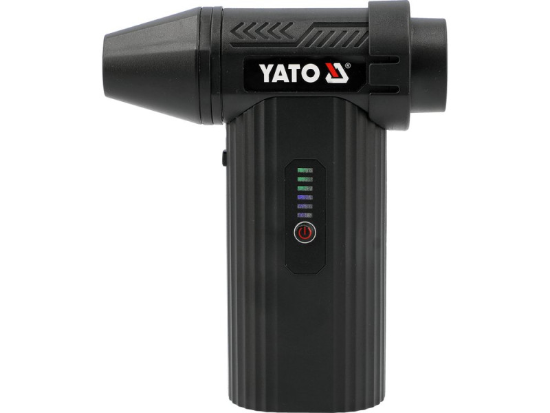 Воздуродувка YATO турбо мини аккумуляторная Li-Ion 7,4В 4 АГод, USB зарядка, с насадками (YT-82936)