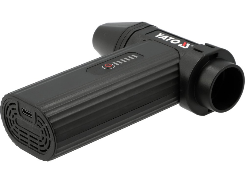 Воздуродувка YATO турбо мини аккумуляторная Li-Ion 7,4В 4 АГод, USB зарядка, с насадками (YT-82936)