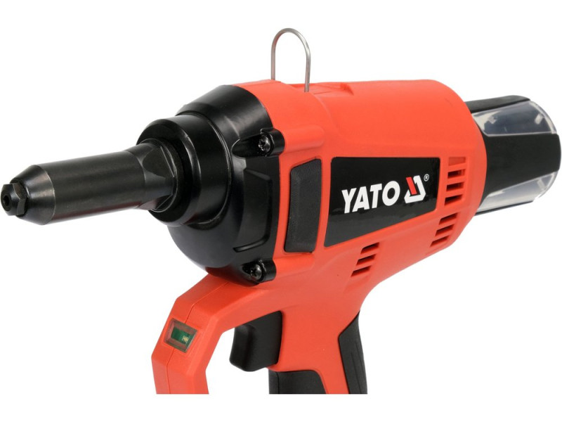 Заклепочник акумуляторний безщітковий YATO Li-Ion 18В 20kN для заклепокØ= 2,4-5,0мм(БЕЗ АКУМУЛЯТОРА) (YT-82956)