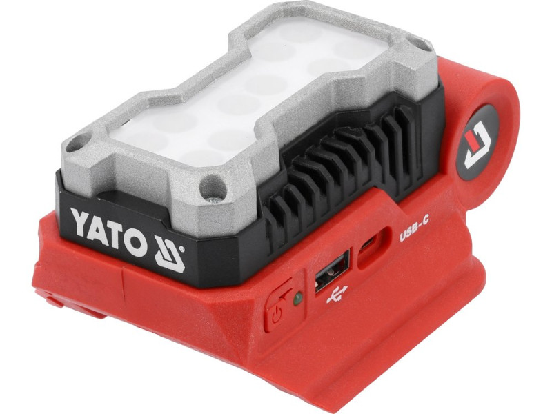 Світильник акумуляторний SMD-діодний, YATO 18 В 5 Вт,обертов-180°, 500 Lm (БЕЗ АКУМУЛЯТОРА) (YT-829683)