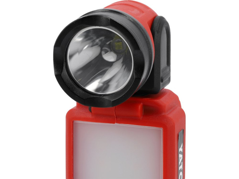 Ліхтар акумуляторний COB і SMD-діод. YATO 18В 2.5/1.2 Вт,250/100 Lm,оберт- 90°/180°(БЕЗ АКУМУЛЯТОРА) (YT-829691)