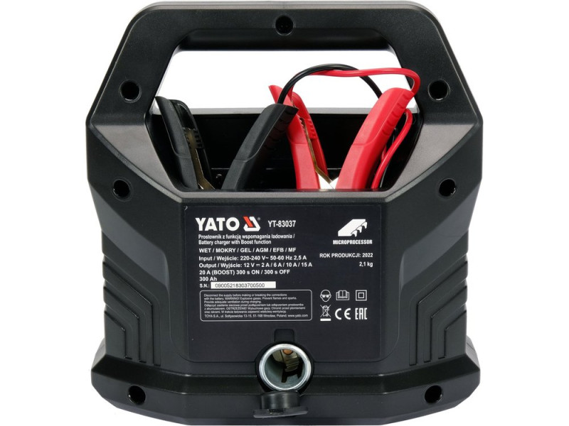 Зарядний пристрій YATO YT-83037 BOOST 300S, 12 В, до 20 А