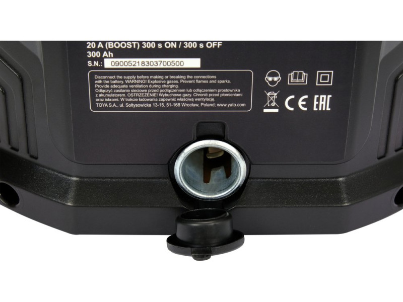Зарядний пристрій YATO YT-83037 BOOST 300S, 12 В, до 20 А