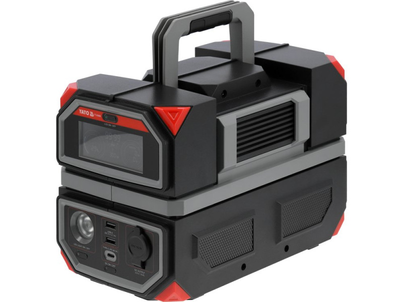 Портативна станція YATO 315 ВтГод, вихід- 300/600 Вт, порти: 230V AC, різні USB (YT-83090)