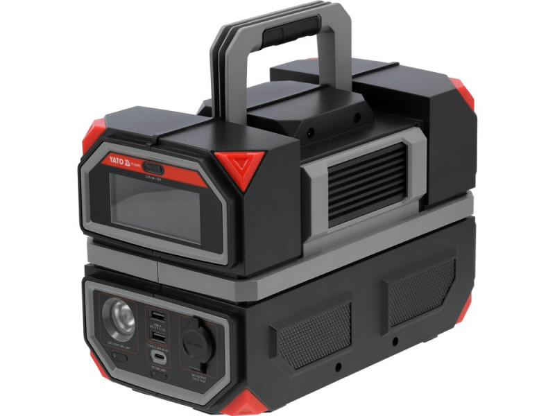 Портативна станція YATO 315 ВтГод, вихід- 300/600 Вт, порти: 230V AC, різні USB (YT-83090)