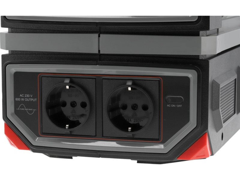Портативная станция YATO 504 ВтГод, выход 600/1200Вт, порты: 230V AC, разные USB (YT-83091)