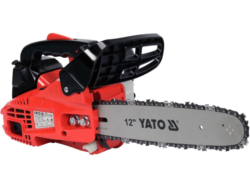 Пила ланцюгова бензинова YATO YT-84893, 25,4 см³, 0,75 кВт, шина 12"