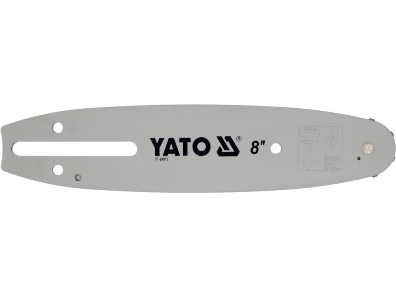 Шина напрямна 8" (200 мм) YATO YT-84915, крок 3/8", паз 1,1 мм, 33 ланки