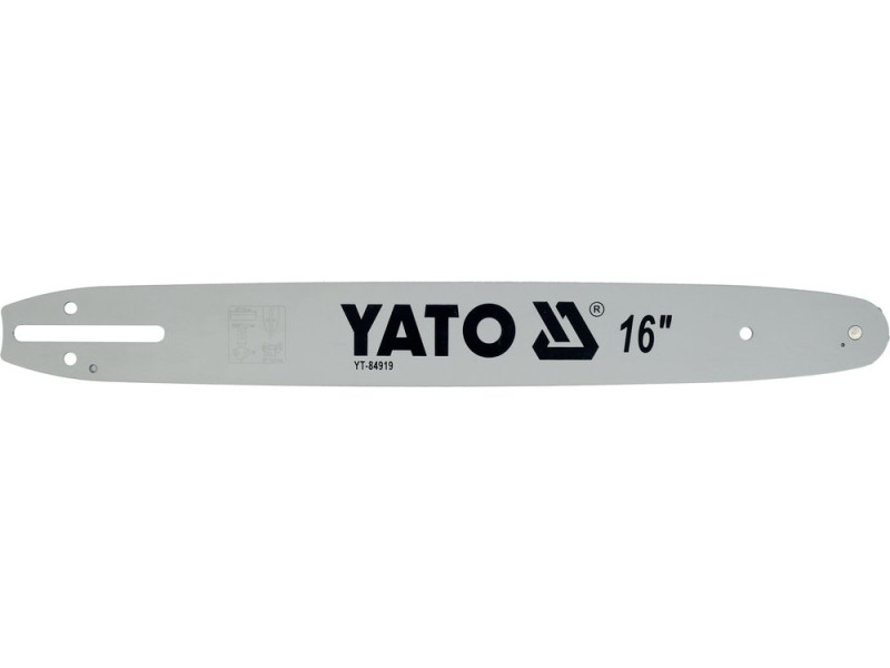 Шина напрямна 16" (400 мм) YATO YT-84919, крок 3/8", паз 1,1 мм, 56 ланок