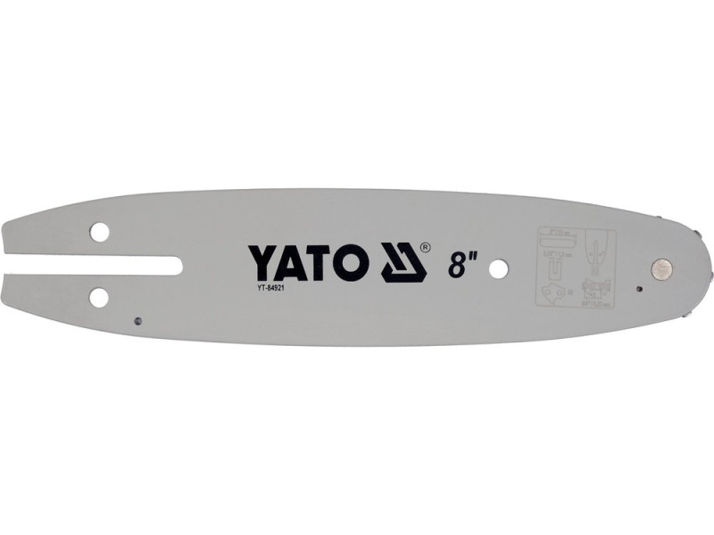 Шина напрямна 8" (200 мм) YATO YT-84921, крок 3/8", паз 1,3 мм, 33 ланки