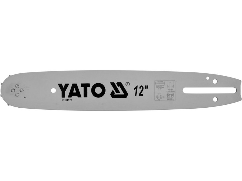 Шина направляющая 12"/300 мм YATO YT-84927, шаг 3/8", паз 1,3 мм, 44 звеньев