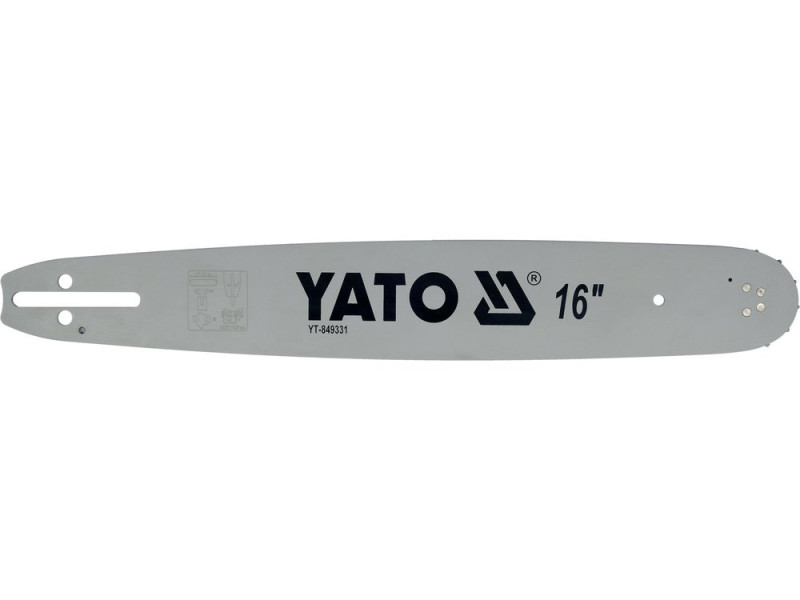 Шина напрямна 16"/400 мм YATO YT-849331, крок 0,325", паз 1,3 мм, 66 ланок