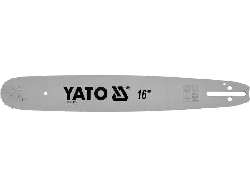 Шина напрямна 16"/400 мм YATO YT-849351, крок 0,325", паз 1,5 мм, 66 ланок