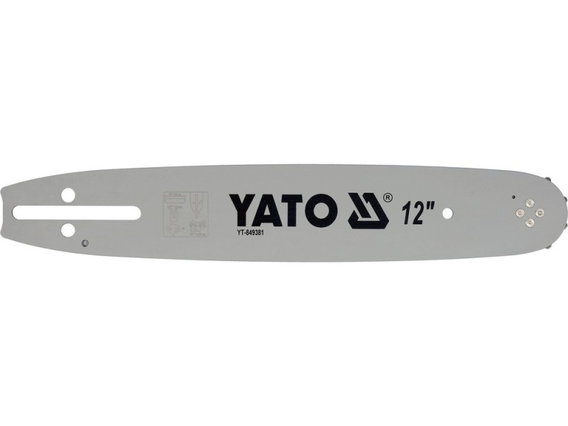 Шина напрямна 12" (300 мм) YATO YT-849381, крок 3/8", паз 1,3 мм, 45 ланок