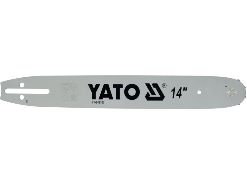 Шина направляющая 14" (360 мм) YATO YT-849382, шаг 3/8", паз 1,3 мм, 52 звена