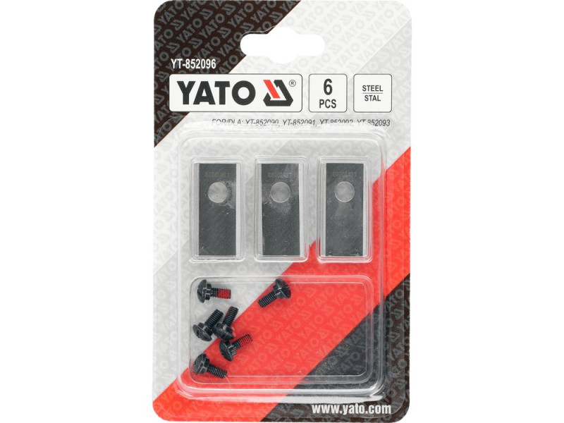 Леза ножичні YATO комплект 6 шт для газонокосарок роботів YT-852090, YT-852091, YT-852092, YT-852093 (YT-852096)