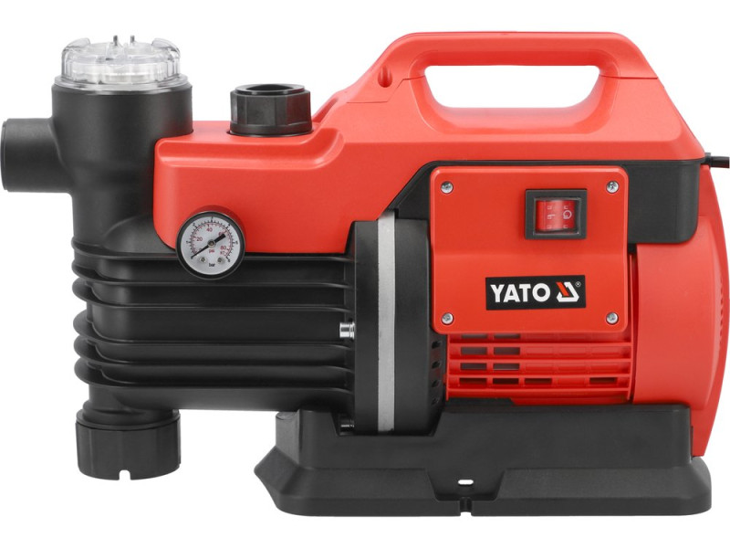 Насос для води мережевий YATO 850Вт, 3600 л/год, Ø= 1", глиб.- 8м, вис.- 38м (YT-85363)