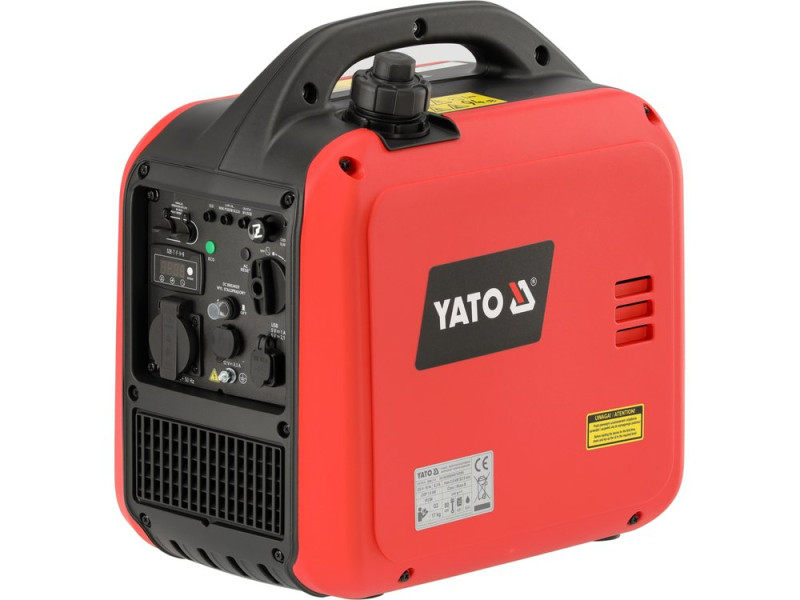 Генератор тока инверторный бензиновый YATO YT-854837 P= 1.9 кВт, U= 230 В (AC) и 12 В 8,3А (DC) (YT-854837)
