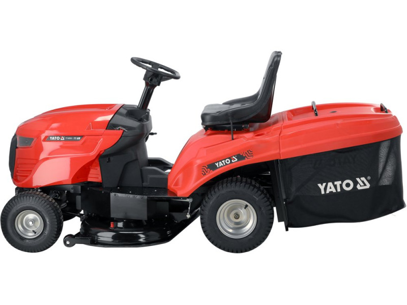 Трактор-газонокосилка бензиновый YATO 10 кВт, шир/выс покоса 1070/35-75 мм, сборник - 220 л. (YT-85551)