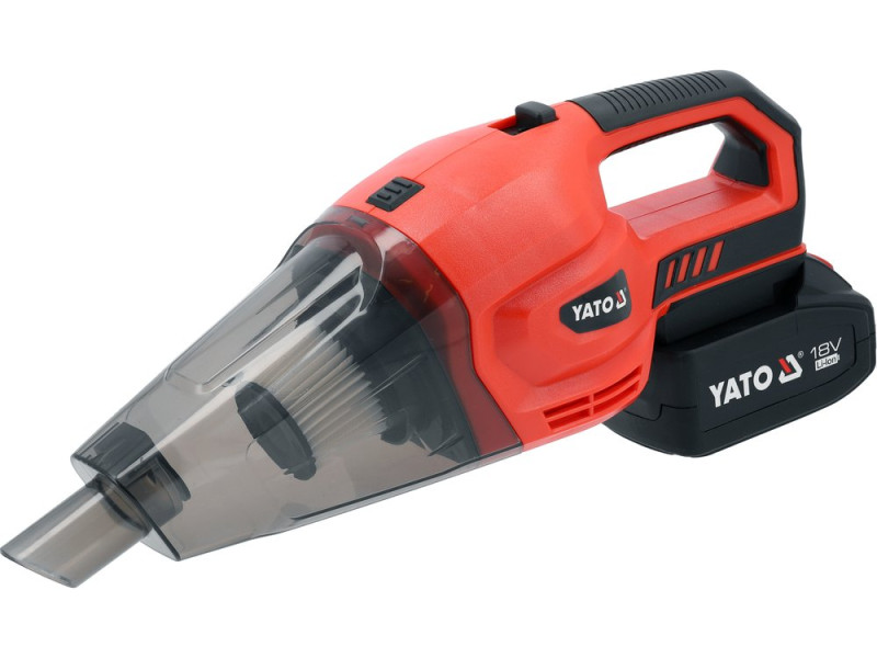 Порохотяг з фільтром HEPA акумулятор YATO Li-Ion 18 V 4 АГод 150 Вт 2 подовжувачі і насадки (YT-85682)