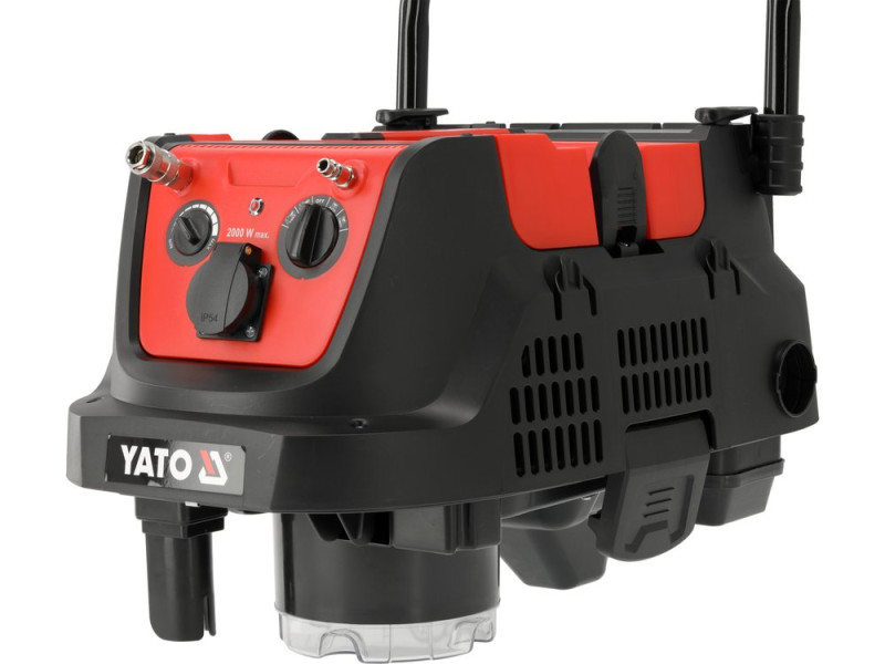 Порохотяг з автоматичним струшуванням мережевий 230 В YATO 1600/ 3600 Вт збірний бак-40л фільтр HEPA (YT-85718)