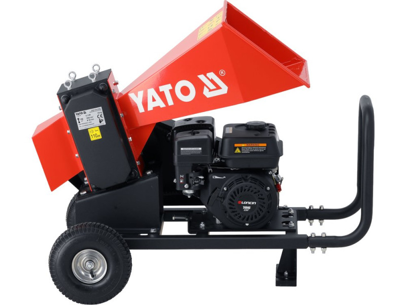 Измельчитель веток бензиновый YATO 4,1 кВт двигатель - 196 см3 для веток максим. Ø=6 см, l=50-80 мм (YT-86160)
