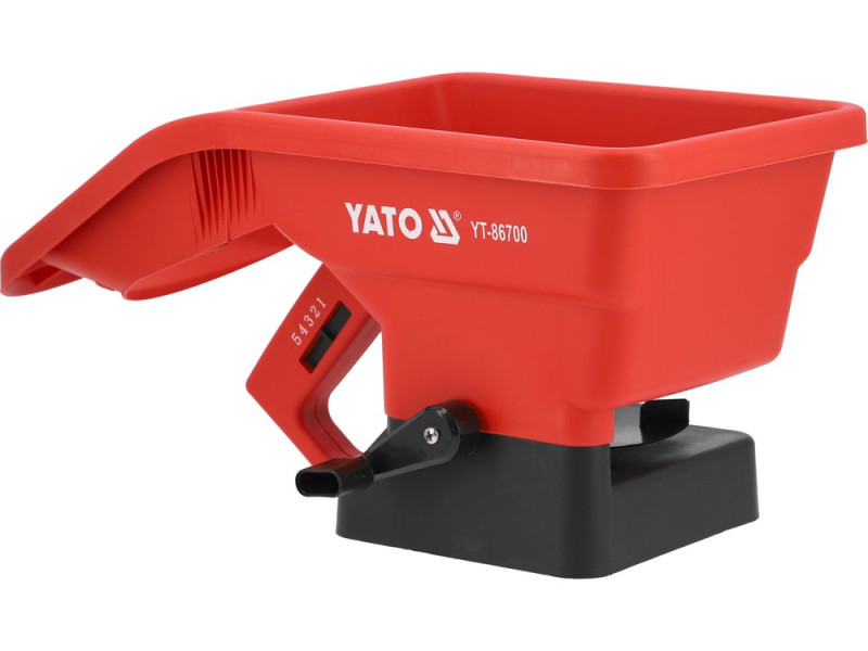 Сеялка и разбрасыватель ручная YATO бункер-3 л/2,5кг, зона обработки-1,8-3,6 м, 43x20x19,5 см, 5 положений (YT-86700)