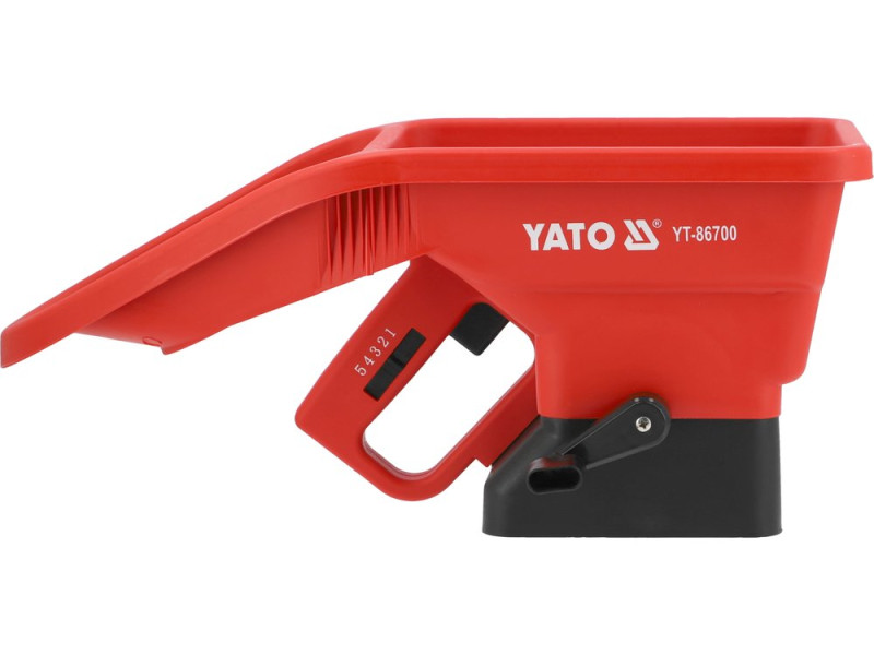 Сеялка и разбрасыватель ручная YATO бункер-3 л/2,5кг, зона обработки-1,8-3,6 м, 43x20x19,5 см, 5 положений (YT-86700)