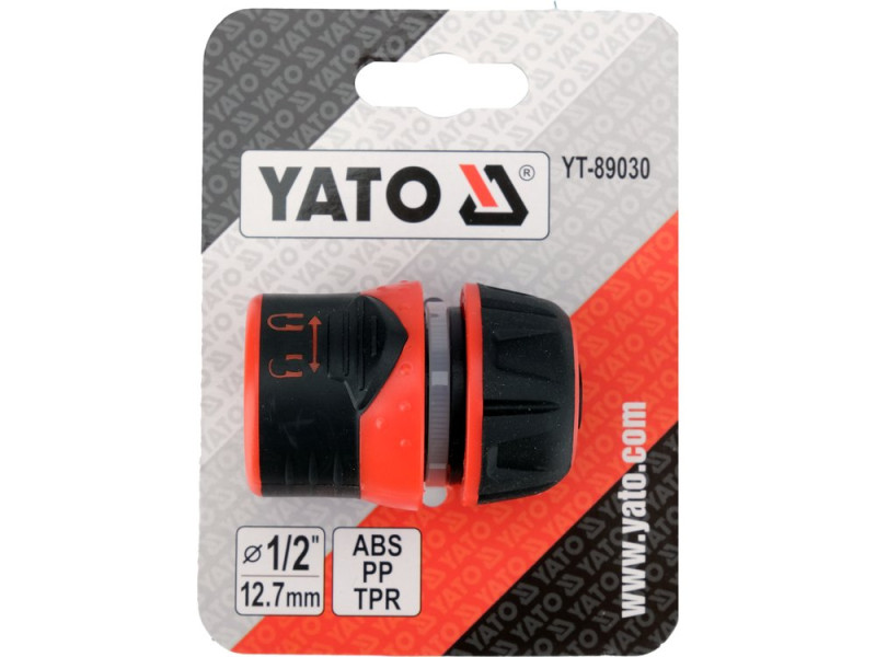 Конектор для шланга з фіксатором YATO YT-89030, 1/2", аквастоп