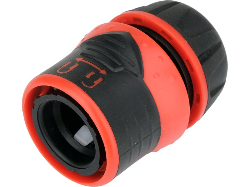 Коннектор для шланга быстросъемный YATO YT-89031, 1/2", аквастоп, замок