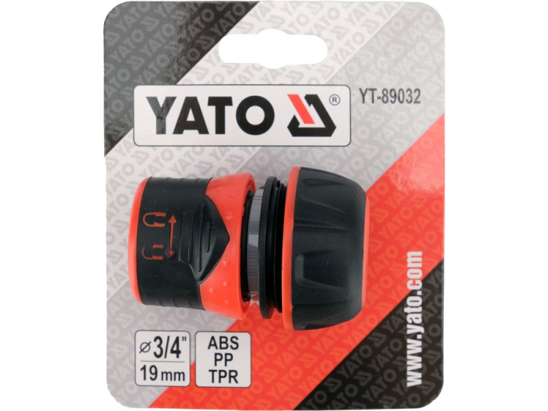 Конектор для шланга з фіксатором YATO YT-89032, 3/4", аквастоп