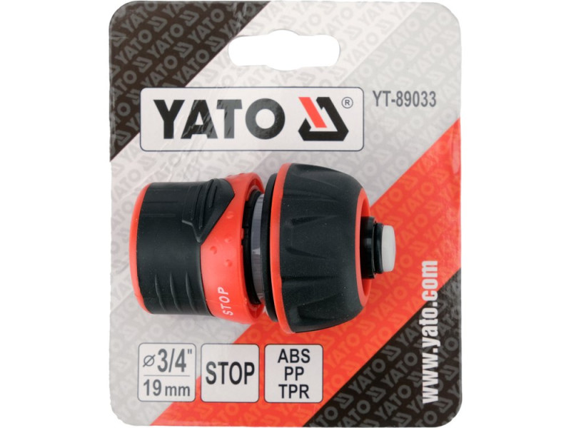 Коннектор для шланга с фиксатором YATO YT-89033, 3/4", аквастоп