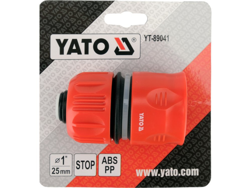 Коннектор для шланга быстросъемный YATO YT-89041, 1", аквастоп