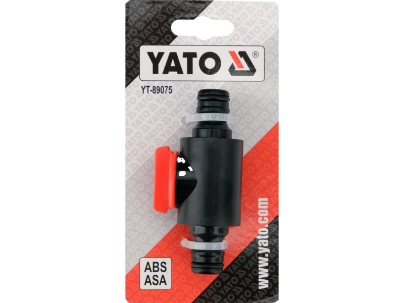 Конектор для шланга з вентилем YATO YT-89075, два роз’єми