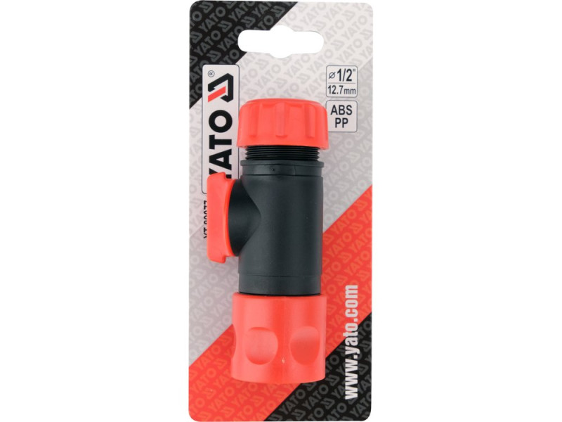Конектор для шланга з вентилем YATO YT-89077, 1/2"