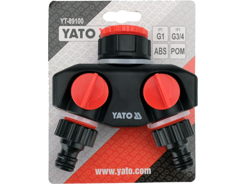 Адаптер для крана на 2 виходи G3/4 та G1 (F) YATO YT-89100