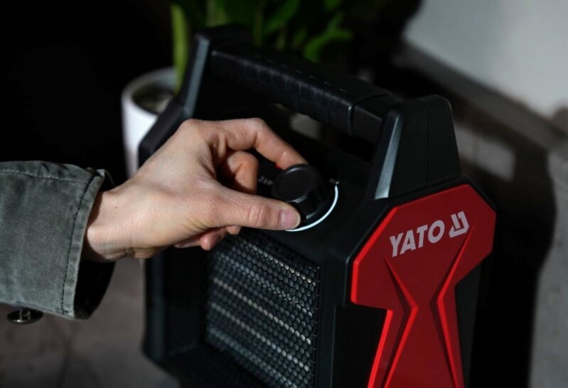 Нагрівач YATO з PTC-елем ел-мереж- 230В, 3кВт, обігрів 30 м² реж- 7/2000/3000 Вт (YT-99720)