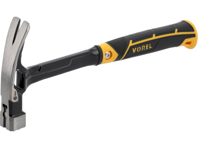Молоток сталевий VOREL m= 450 г, обух- 140х 28х 28 мм, l= 365 мм з магнітом [6/24]