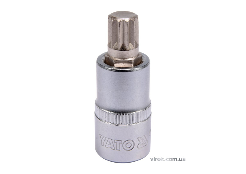 Головка торцева YATO квадрат 1/2 "SPLINE" M12, L= 55 мм