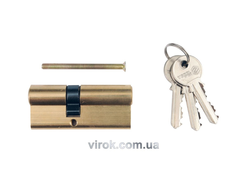 Серцевина замка VOREL 62мм 31/31мм 3 ключі [12/72]