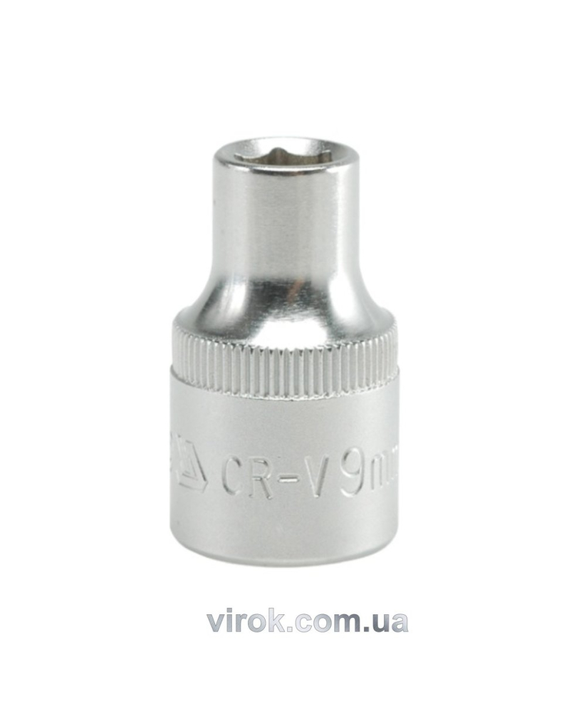 Головка торцева 6-гранна YATO : квадрат 1/2", М= 9 мм, L= 38 мм [12/120/240]